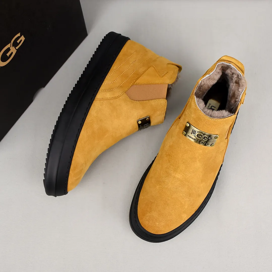 PP520🛜🛜🛜【ugg】The upper is made of waterproof nubuck, real wool lining, and non-slip rubber sole. Warm and comfortable, a must-have in winter! Men's size 38-44 (custom-made size 45 is non-refundable).
